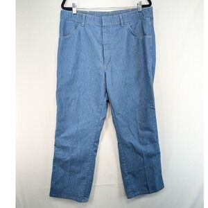 Wrangler Riata Blue Western Straight Leg Denim Pants Mens 38x29
